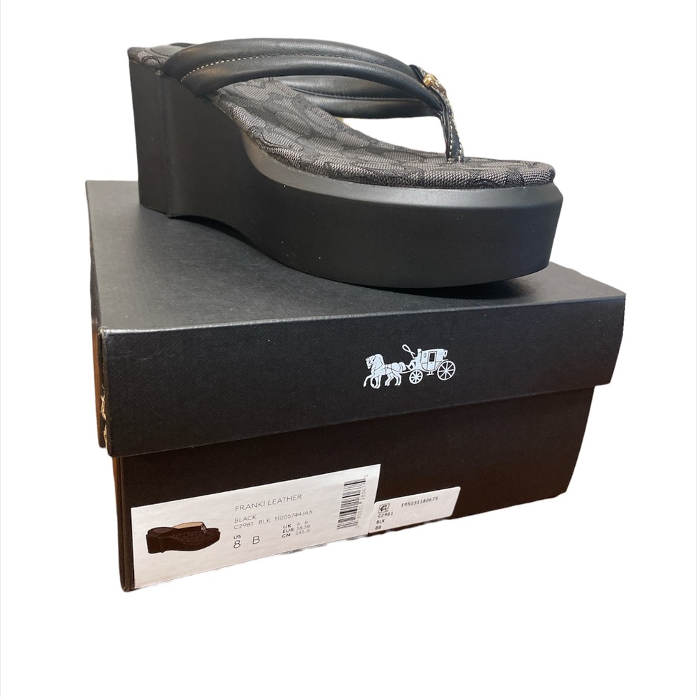 New Coach Wedge Flip Flops